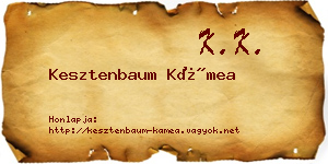 Kesztenbaum Kámea névjegykártya